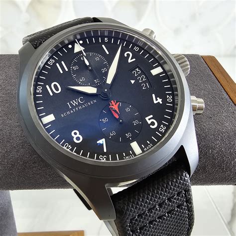 cinturino iwc gomma top gun|iwc chronograph top gun.